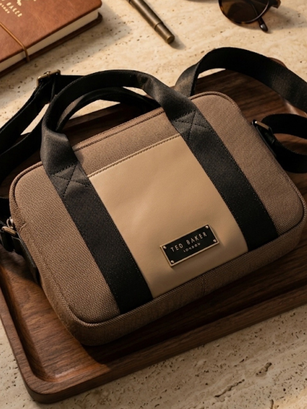 Ted Baker London Brown Spiner Messenger Bag - New With Tag- Retails For $159